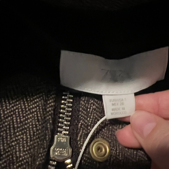 Zara Herringbone Balloon Bomber Jacket - Picture 8 of 8